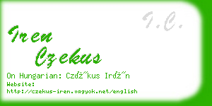 iren czekus business card